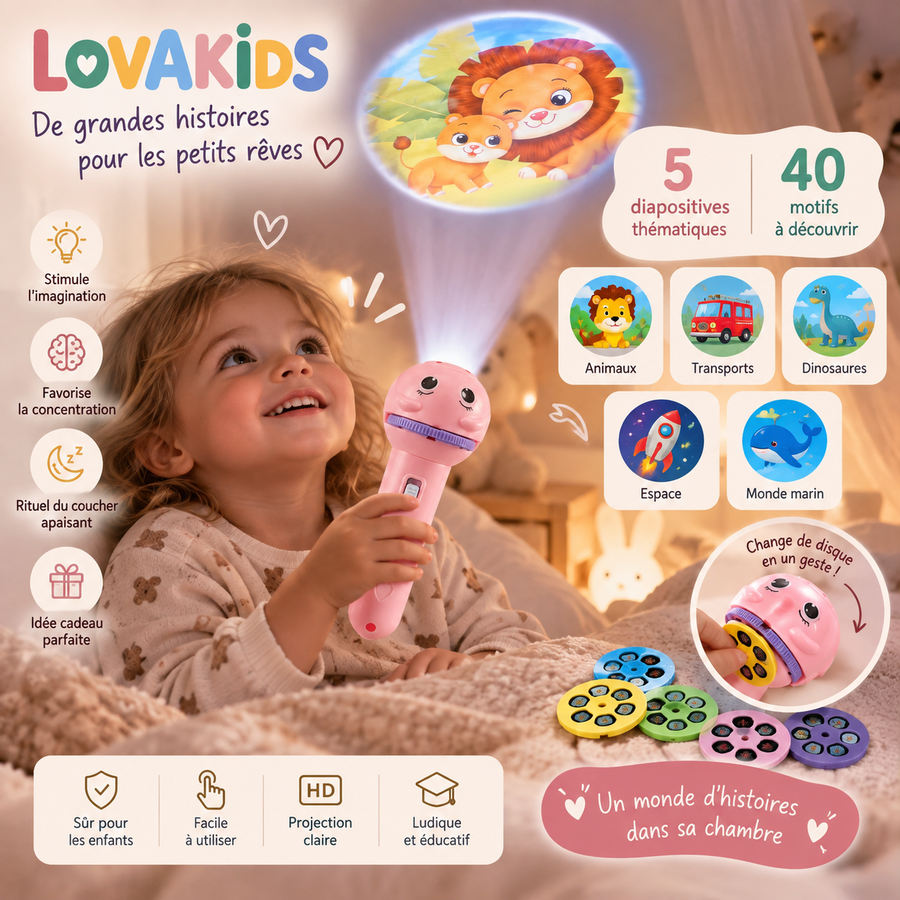 Lova Story™ – La lampe à histoires des petits rêveurs