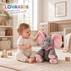 Lova Éléphant™ – La peluche interactive qui joue avec bébé