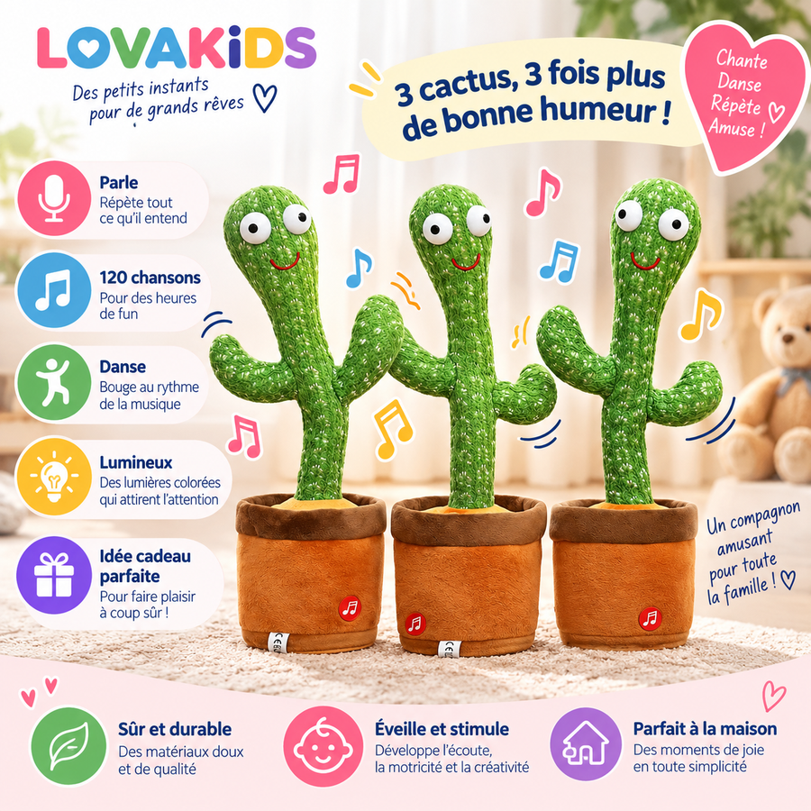 Lova Cactus™ – Le cactus qui chante &amp; danse